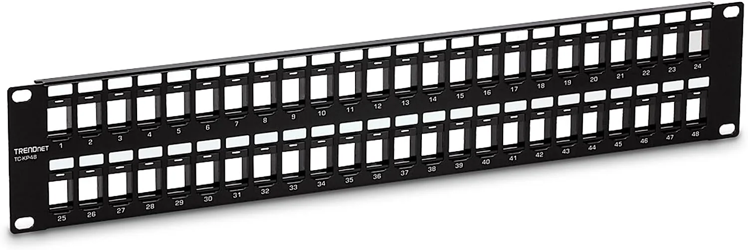 TRENDnet Patch Panel Keystone 2U HD em Branco com 48 Portas